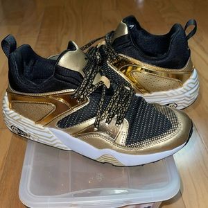 Ltd Ed Puma x Fenty Rihanna Black & Gold Sneakers